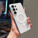Kryt na Samsung Galaxy S24 Ultra 3D Pruhy Podpora magnetického nabíjania Matné puzdro Ochrana fotoaparátu i tlačidiel 10