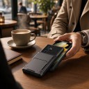 Kryt na Samsung Galaxy S25 Edge S odklápěcím slotem na kartu Z polykarbonátu PC Peněženkový obal na mobil Pro ochranu telefonu 2
