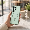 Kryt na Samsung Galaxy S25 Edge z podporą magnetycznego ładowania z ochroną aparatu z poliwęglanu i TPU Magnetyczne etui na telefon 7