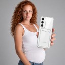Kryt na Samsung Galaxy S25 FE s kapsou na kartu Priehľadné silikónové puzdro Zosilnené rohy Obal na mobil i doklady 8