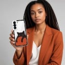 Kryt na Samsung Galaxy S25 Ultra z motywem kota Plastikowy pokrowiec na telefon Ochronne etui z ramką wokół aparatu Na każdy dzień 12