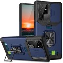 Kryt na Samsung Galaxy S26+ Posuvná clona fotoaparátu Držák na prst s magnetom Úložný priestor na kartu Plastový obal 1