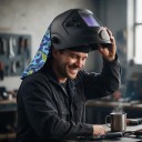 Kryt na svářečskou kuklu Ochrana hlavy a krku Rozměry 47 x 46,5 cm Univerzální na většinu kukel Motiv podmořského světa Na svařování 4