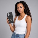 Kryt pro Samsung Galaxy S25 FE S peněženkou a kulatým držákem na prst Umělá kůže Přihrádky na karty a bankovky Stojánek 3