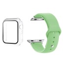 Kryt, szkło hartowane i pasek do Apple Watch 44 mm Series 6/5/4/SE – szkło ochronne 9H na wyświetlacz, matowa ramka zegarka, regulowany pasek 7