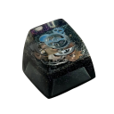 Krytka klávesy se steampunk motivem ozubených kol 1,8x1,8 cm pryskyřice SA R1 profil pro mechanickou klávesnici MX 2