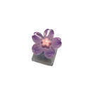 Krytka na klávesu květinový design průhledná křížová osa fialová růžová artisan keycap pro mechanickou klávesnici MX switch 4