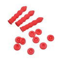 Krytka trysky tmelu ochranná těsnicí krytka 5 ks silikonová červená pro těsnicí pistole a uzavření lepidel 2