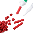 Krytka trysky tmelu ochranná těsnicí krytka 5 ks silikonová červená pro těsnicí pistole a uzavření lepidel 3