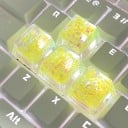 Krytky kláves průsvitné dekorativní 4 ks křížová hřídel transparentní keycaps pro mechanickou klávesnici s RGB efektem 2