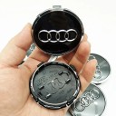 Kryty středů kol pro Audi 60 mm Sada 4 ks Různé barvy Plastové pokličky na disky Kvalitní krytky středových otvorů Kolové doplňky 4