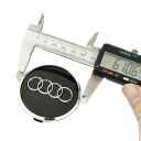 Kryty středů kol pro Audi 61 mm Sada 4 ks Různé barvy Plastové krytky na disky Kvalitní pokličky středových otvorů Kolové doplňky 5