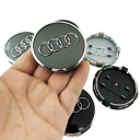 Kryty středů kol pro Audi 61 mm Sada 4 ks Různé barvy Plastové krytky na disky Kvalitní pokličky středových otvorů Kolové doplňky 3