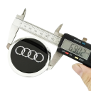 Kryty středů kol pro Audi 69 mm Sada 4 ks Různé barvy Plastové krytky na disky Kvalitní pokličky středových otvorů Stylové autodoplňky 5