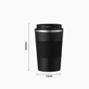 Kubek termiczny 380 ml Nerezowa vakuowo izolowana podróżna termos 14,5 x 7 cm Przenośny kubek do kawy i herbaty z utrzymywaniem temperatury 6