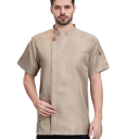 Kuchařská halena krátky rukáv stojáček kapsy bavlna polyester pracovné oblečenie do kuchyne gastronomický odev 4