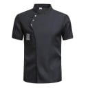 Kuchařská halena krátky rukáv stojáčik gombíky kapsa bavlna polyester pracovný odev do kuchyne gastronomický odev 2