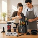 Küchenmaschine TopStrong YYFP405 11 in 1 1100 W 3 Geschwindigkeiten und Pulsfunktion Schüssel 3,2 l und Mixer 1,5 l Schneiden und Kneten Für 4