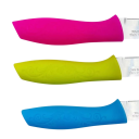 Küchenmesser mit geradem Schnitt 20 cm Edelstahl Rosa Blaue Grüne Griffe Messerset zum Schneiden von Obst Gemüse und Lebensmitteln 2