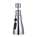 Küchenperlator mit 360° Rotation und 3 Wasserstrahlmodi, Kunststofffilter, Verlängerungsrohr, schwarz/silber, effektive Reinigung 2