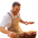 Küchenstoff Arbeits-Schürze 78x68 cm Öl- und wasserabweisend mit Werkzeugtaschen Unisex modische Grill-Schürze für Männer und Frauen 2