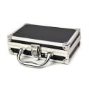Kufăr pentru unelte Cutie de transport rezistentă la șocuri cu căptușeală din spumă 178 x 108 x 58 mm Aliaj de aluminiu și ABS Negru-silver 2