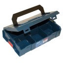 Kufr na nářadí s flexibilními dělicími příčkami 26 x 15,5 x 6,3 cm modrý s černým madlem na drobné součástky a spojovací materiál 2