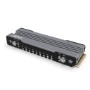 Kühler für M.2 SSD 78 x 23 x 10 mm für 2280 NVMe und NGFF Laufwerke mit Kühlrippen und einer Wärmeleitfähigkeit von 237 W/mK in grau-schwarzem Design 2