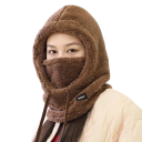 Kukla chaude en peluche avec cordon tour de tête 56–59 cm Capuche d'hiver en polyester Protection de la tête, du cou et du visage 5
