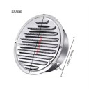 Kulatá větrací mřížka 100 mm 98x145x40 mm Nerezová ocel 201 Ochrana proti hmyzu Venkovní i vnitřní ventilace Odvod a cirkulace vzduchu 5