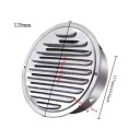Kulatá větrací mřížka 120 mm 117x145x40 mm Nerezová ocel 201 Ochrana proti hmyzu Venkovní i vnitřní ventilace Odvod a cirkulace vzduchu 5