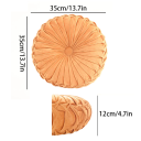 Kulatý 3D dekorační polštář 35 × 35 × 12 cm polyesterový polštář s plastickým vzorem na gauč, křeslo i postel do interiéru 3