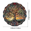 Kulatý akrylový ornament Strom života 15 x 15 cm Farebná nástenná dekorácia Univerzálna dekorácia do interiéru i exteriéru 2