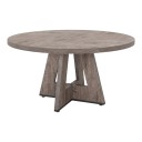 Kulatý jedálenský stôl pre 4 osoby Jednoduchá montáž Priemer 120 cm Výška 75 cm Doska z MDF Krížová podnož Do kuchyne aj jedálne 4