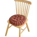 Kulatý měkký sedací polštář 38 × 38 × 6 cm 3D strukturovaný podsedák na podlahu, židli i gauč pro pohodlné sezení 3