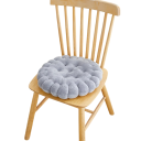 Kulatý měkký sedací polštář 38 × 38 × 6 cm 3D strukturovaný podsedák na podlahu, židli i gauč pro pohodlné sezení 5