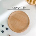 Kulho 12 cm massiivista puuta vaaleanruskea puinen lautanen jälkiruokien ja pienten naposteltavien tarjoiluun 2