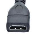 Kulmaliitin Mini HDMI - HDMI M/F -jatkokaapeli 2