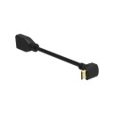 Kulmaliitin Mini HDMI - HDMI M/F -jatkokaapeli 4