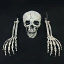 Kültéri Halloween-i kellék csontváz karokkal és koponyával Halloween dekoráció kertbe 3 db 1