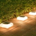 Kültéri napeneres napeneres lámpa 30 LED 12,5x6 cm ABS meleg fény vízálló világítás kerítésekhez, oszlopokhoz és kertekhez 2