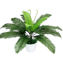 Kunstig bregne 46×20 cm Tropisk dekorativ grøn plante lavet af plastik Bladarrangement gren til urtepotte eller vase indendørs udendørs 2