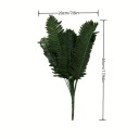 Kunstig bregne 46×20 cm Tropisk dekorativ grøn plante lavet af plastik Bladarrangement gren til urtepotte eller vase indendørs udendørs 3