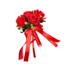 Kunstig brudebuket rosa arrangement 24 cm polyester dekorative blomster til bruden ceremoni fotografering og bryllupsdekoration 3