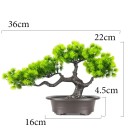 Kunstig fyrretræ 22x36cm Dekorativt falsk bonsai simuleret plastikplantetræ til værelse, landskab, hjem, borddekoration 3