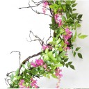 Kunstig guirlande med blåregnsblomster 2