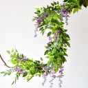 Kunstig guirlande med blåregnsblomster 4