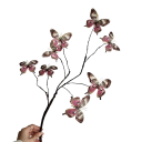 Kunstig sommerfugleblomst dekorativ gren 70 cm ståltråd og stof realistisk udførelse til arrangement i vase og dekoration 2