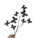 Kunstig sommerfugleblomst dekorativ gren 70 cm ståltråd og stof realistisk udførelse til arrangement i vase og dekoration 3