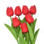 Künstliche Blumen zur Dekoration 3 Stück Set künstliche Tulpen Dekorative Blumen 3